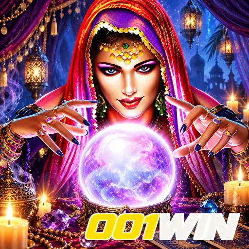 001WIN — ilustração de uma adivinha com bola de cristal